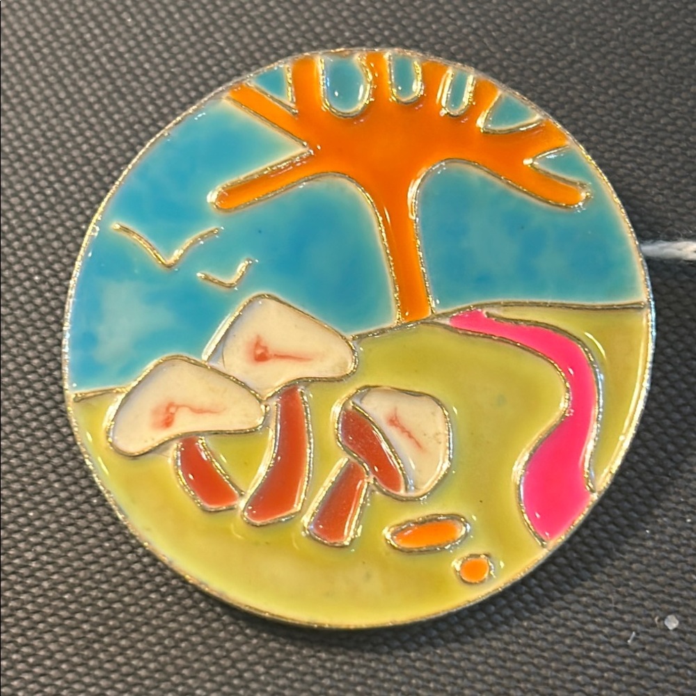 Colorful Funky Enamel Brooch